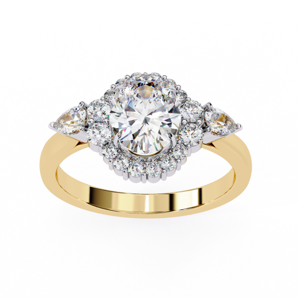 Printable 3D jewelry model of Solitaire Lady Ring with Diamond Modelo 3D .c4d .max .obj .3ds .fbx .stl .blend