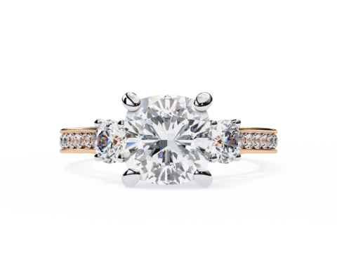Printable 3D jewelry model of Solitaire Lady Ring with Diamond 3D Model