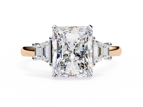 Printable 3D jewelry model of Solitaire Lady Ring with Diamond Modelo 3D