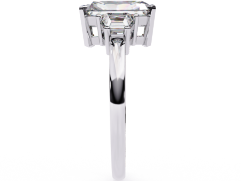 Printable 3D jewelry model of Solitaire Lady Ring with Diamond Modelo 3D