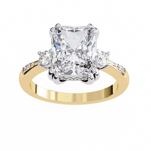 Printable 3D jewelry model of Solitaire Lady Ring with Diamond Model 3D .c4d .max .obj .3ds .fbx .stl .blend 