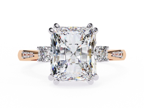 Printable 3D jewelry model of Solitaire Lady Ring with Diamond Model 3D