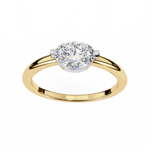 Printable 3D jewelry model of Solitaire Lady Ring with Diamond Modelo 3D .c4d .max .obj .3ds .fbx .stl .blend