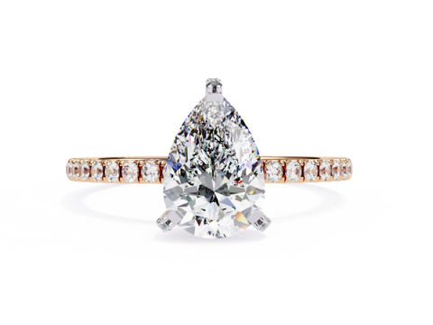 Printable 3D jewelry model of Solitaire Lady Ring with Diamond Model 3D