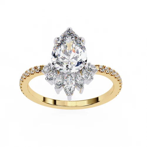 Printable 3D jewelry model of Solitaire Lady Ring with Diamond 3D Model .c4d .max .obj .3ds .fbx .stl .blend 