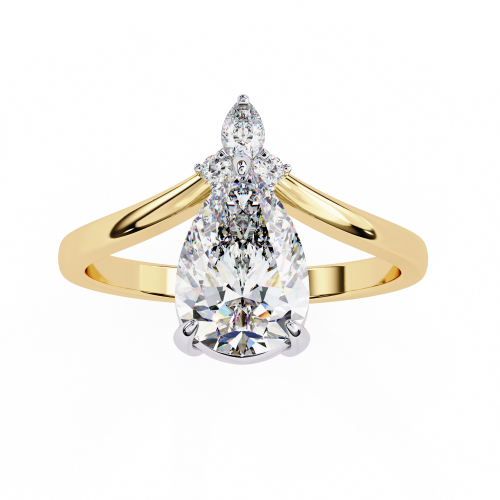 Printable 3D jewelry model of Solitaire Lady Ring with Diamond 3D Модель .c4d .max .obj .3ds .fbx .stl .blend