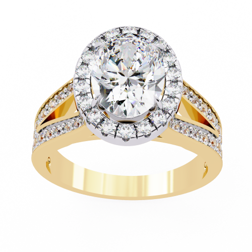 Printable 3D jewelry model of Solitaire Lady Ring with Diamond Modello 3D .c4d .max .obj .3ds .fbx .stl .blend 