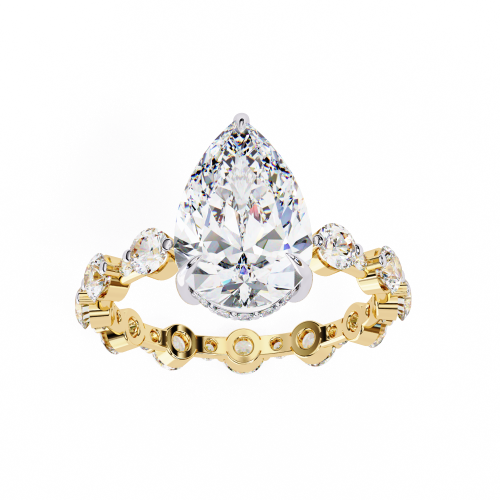 Printable 3D jewelry model of Solitaire Lady Ring with Diamond 3D मॉडल .c4d .max .obj .3ds .fbx .stl .blend