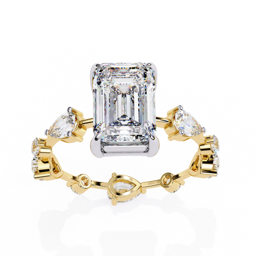 Printable 3D jewelry model of Solitaire Lady Ring with Diamond 3D 模型 .c4d .max .obj .3ds .fbx .stl .blend 
