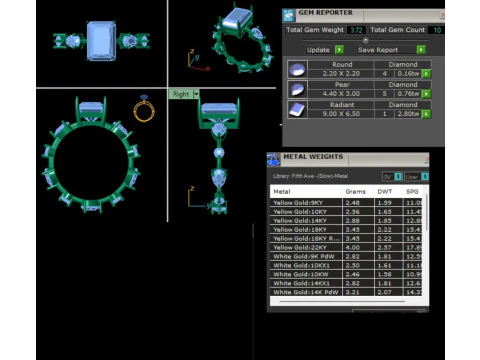 Pırlantalı Tek Taş Bayan Y&uuml;z&uuml;k yazdırılabilir 3D takı modeli 3D Model