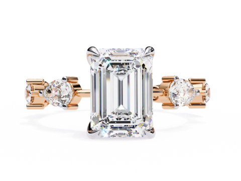 Printable 3D jewelry model of Solitaire Lady Ring with Diamond 3D 模型