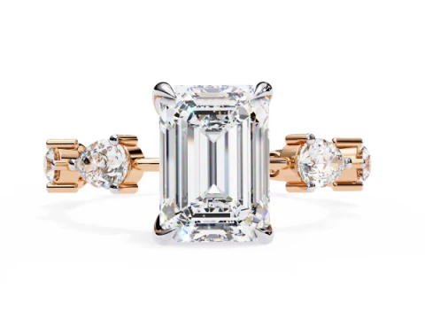 Pırlantalı Tek Taş Bayan Y&uuml;z&uuml;k yazdırılabilir 3D takı modeli 3D Model