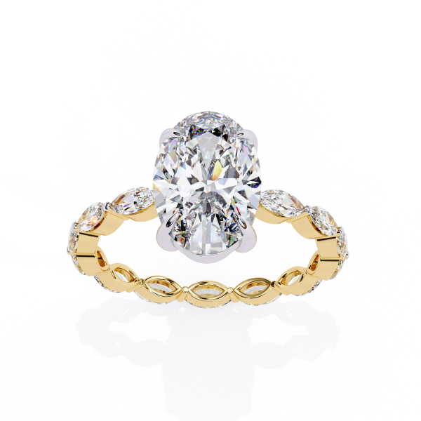 Printable 3D jewelry model of Solitaire Lady Ring with Diamond 3D Model .c4d .max .obj .3ds .fbx .stl .blend