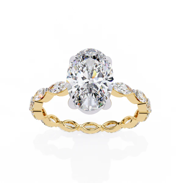Printable 3D jewelry model of Solitaire Lady Ring with Diamond 3D Model .c4d .max .obj .3ds .fbx .stl .blend 