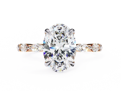 Printable 3D jewelry model of Solitaire Lady Ring with Diamond 3D Model