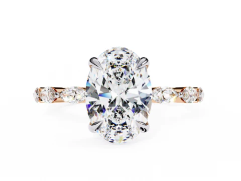 Printable 3D jewelry model of Solitaire Lady Ring with Diamond 3D Model