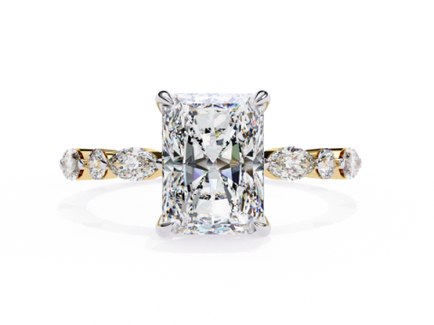 Printable 3D jewelry model of Solitaire Lady Ring with Diamond 3D मॉडल