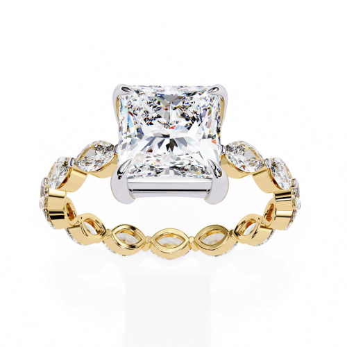 Printable 3D jewelry model of Solitaire Lady Ring with Diamond 3D Model .c4d .max .obj .3ds .fbx .stl .blend 