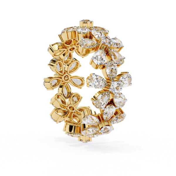 Printable 3D jewelry model of Solitaire Lady Ring with Diamond 3D Model .c4d .max .obj .3ds .fbx .stl .blend