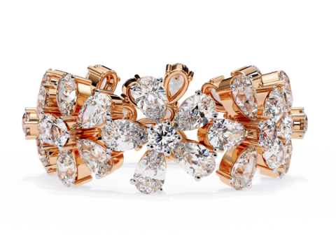 Printable 3D jewelry model of Solitaire Lady Ring with Diamond 3D Model