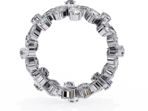 Printable 3D jewelry model of Solitaire Lady Ring with Diamond 3D Model