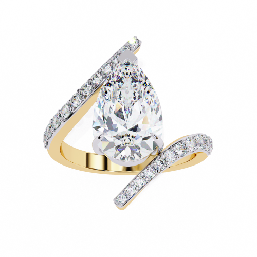 Printable 3D jewelry model of Solitaire Lady Ring with Diamond Modello 3D .c4d .max .obj .3ds .fbx .stl .blend