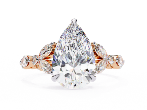 Printable 3D jewelry model of Solitaire Lady Ring with Diamond 3D मॉडल