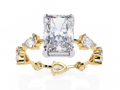 Printable 3D jewelry model of Solitaire Lady Ring with Diamond 3D मॉडल