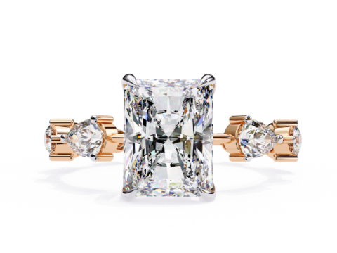Printable 3D jewelry model of Solitaire Lady Ring with Diamond 3D मॉडल