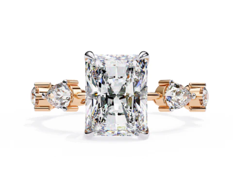 可打印的单石女士钻石戒指 3D 珠宝模型 3D 模型