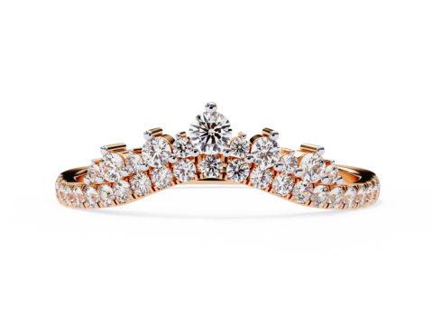 Printable 3D jewelry model of Solitaire Lady Ring with Diamond Model 3D