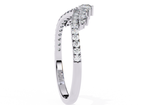 Printable 3D jewelry model of Solitaire Lady Ring with Diamond Model 3D
