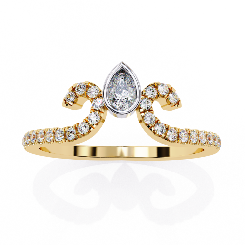 Printable 3D jewelry model of Solitaire Lady Ring with Diamond 3D Модель .c4d .max .obj .3ds .fbx .stl .blend