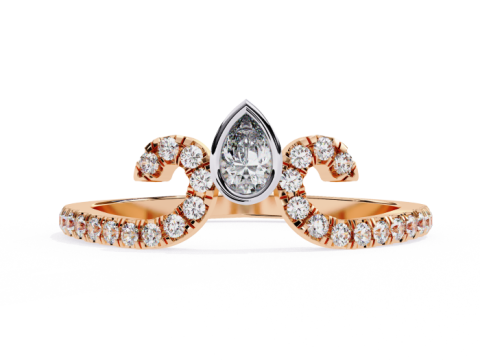 Printable 3D jewelry model of Solitaire Lady Ring with Diamond 3D Модель
