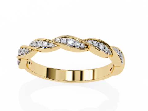 Printable 3D jewelry model of Solitaire Lady Ring with Diamond 3D मॉडल