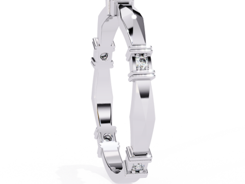 Printable 3D jewelry model of Solitaire Lady Ring with Diamond 3D मॉडल