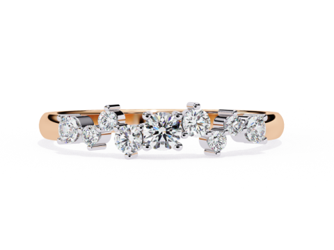 Printable 3D jewelry model of Solitaire Lady Ring with Diamond Modello 3D