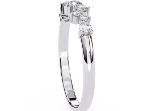Printable 3D jewelry model of Solitaire Lady Ring with Diamond Modello 3D
