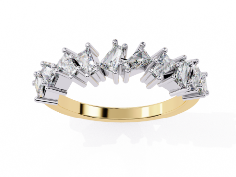 Printable 3D jewelry model of Solitaire Lady Ring with Diamond 3D Model