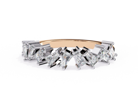 Printable 3D jewelry model of Solitaire Lady Ring with Diamond Modello 3D