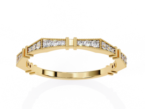 Printable 3D jewelry model of Solitaire Lady Ring with Diamond 3D मॉडल