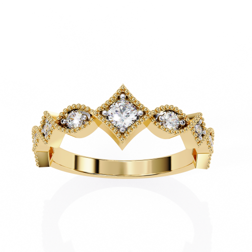 Printable 3D jewelry model of Solitaire Lady Ring with Diamond 3D Model .c4d .max .obj .3ds .fbx .stl .blend