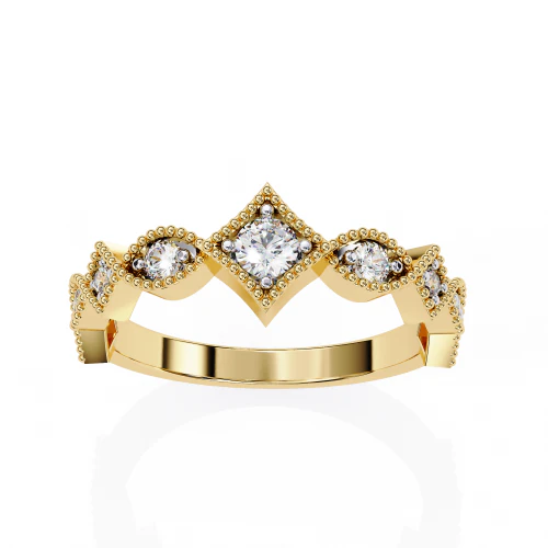 可打印的单石女士钻石戒指 3D 珠宝模型 3D 模型 .c4d .max .obj .3ds .fbx .stl .blend 