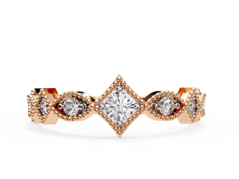 Printable 3D jewelry model of Solitaire Lady Ring with Diamond 3D Model