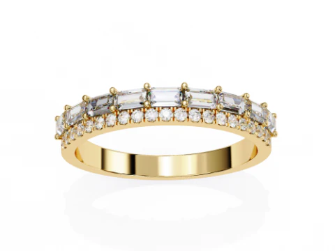 Modelo de joia 3D para impress&atilde;o de Solitaire Lady Ring com diamante Modelo 3D