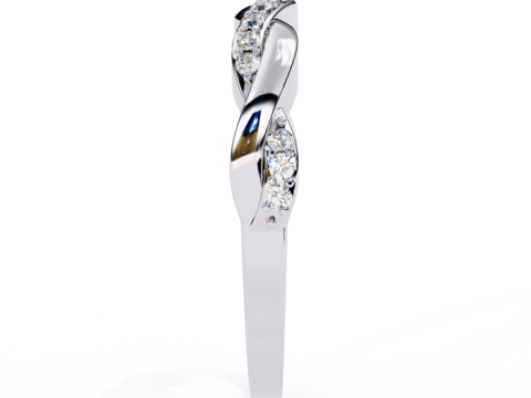 Printable 3D jewelry model of Solitaire Lady Ring with Diamond Modello 3D
