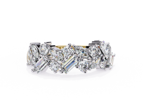 Pırlantalı Tek Taş Bayan Yüzük yazdırılabilir 3D takı modeli 3D Model