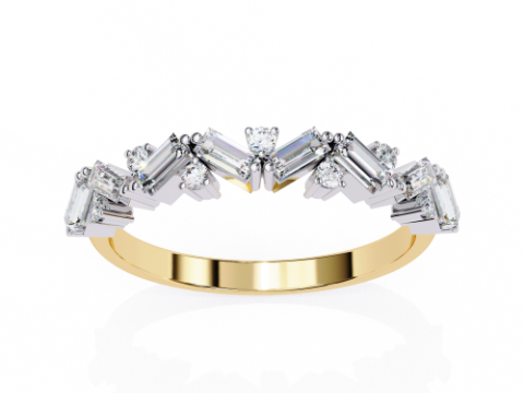 Printable 3D jewelry model of Solitaire Lady Ring with Diamond Model 3D