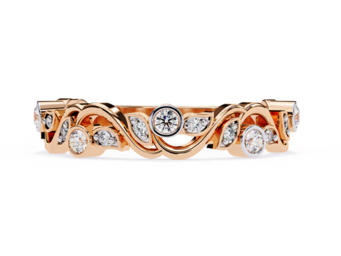 Printable 3D jewelry model of Solitaire Lady Ring with Diamond Modello 3D