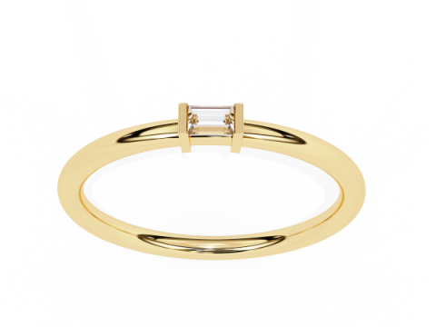 Printable 3D jewelry model of Solitaire Lady Ring with Diamond 3D मॉडल